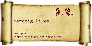 Herczig Mikes névjegykártya